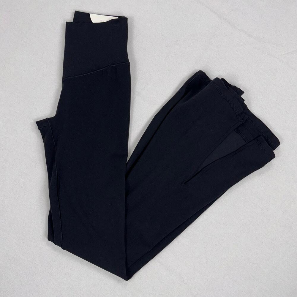 Aerie Offline Real Me Xtra High Rise Flare Slit Legging Women's Small Long Black